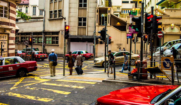 Downtown Hong-Kong Reds and Yellows